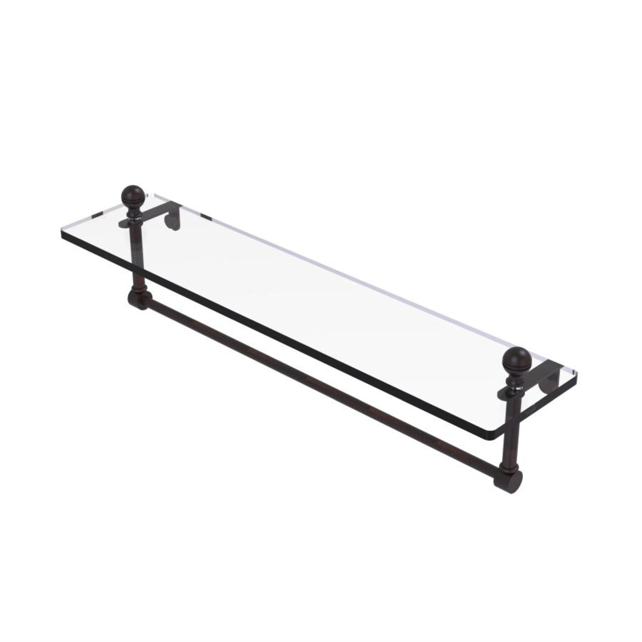 Mambo 22 Inch  Glass Vanity Shelf  With Integrated Towel Bar - Ma-1/22Tb-Vb